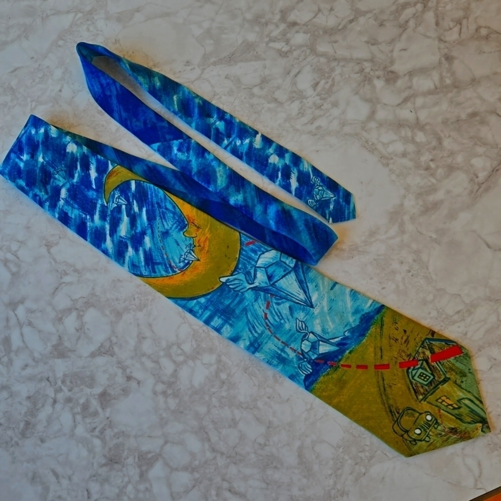 Authentic Beatles Lucy in the Sky with Diamonds men’s tie, 100% silk